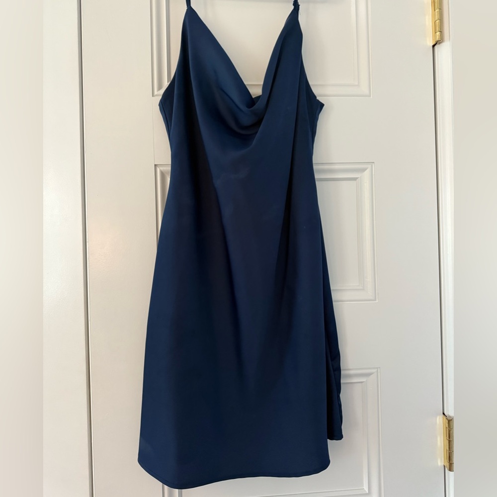 Urban Outfitters Navy Cowl Dress